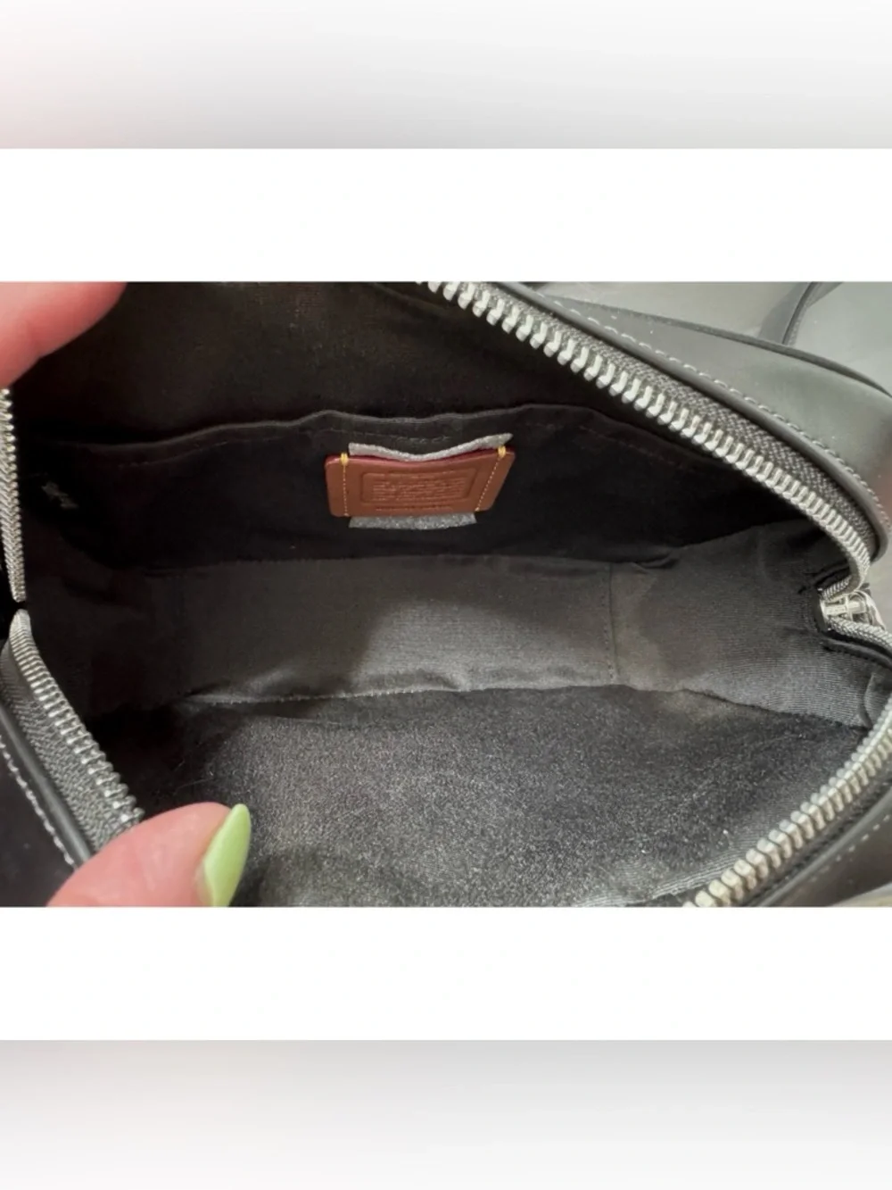 COACH Jamie Camera Bag Crossbody In Signature Denim,‎ SILVER/ BLACK